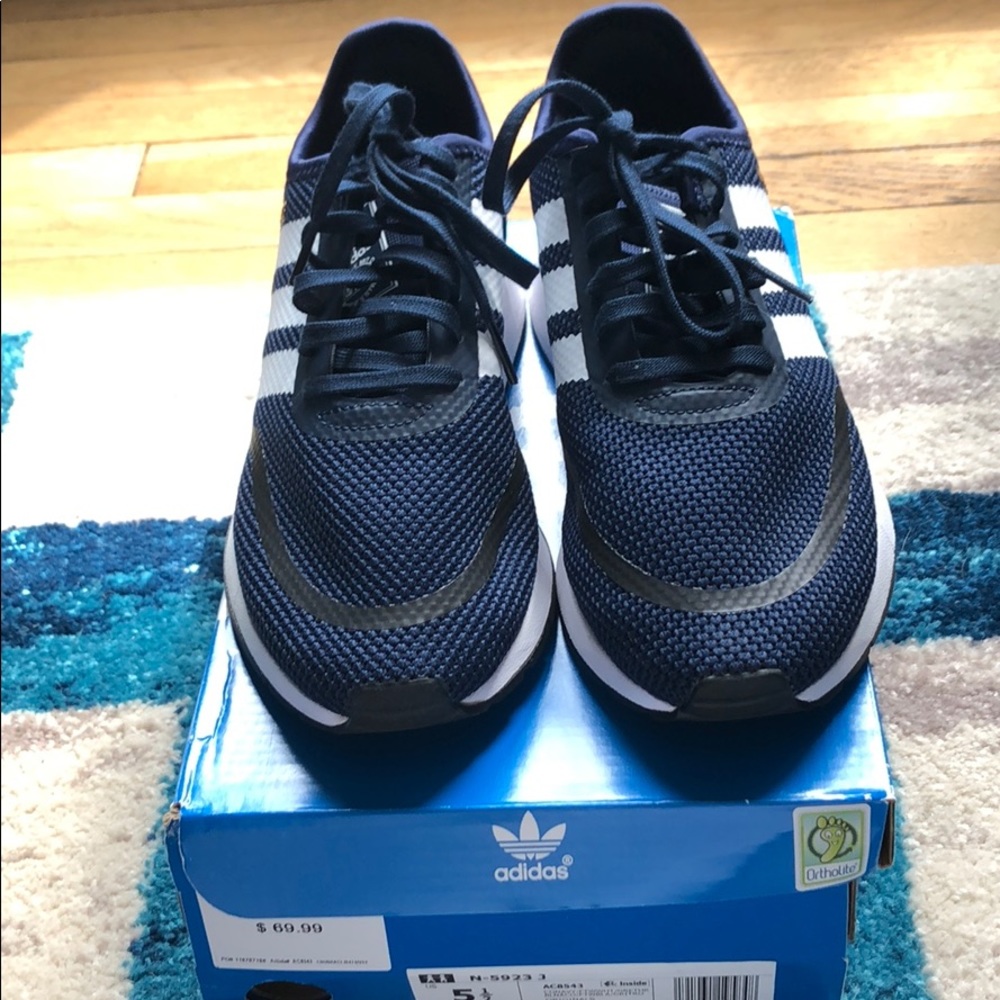 Navy Adidas N-5923 KIDS size 5.5